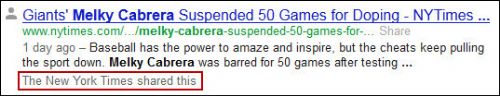 ：附加说明谷歌SERP为Melky Cabrera的