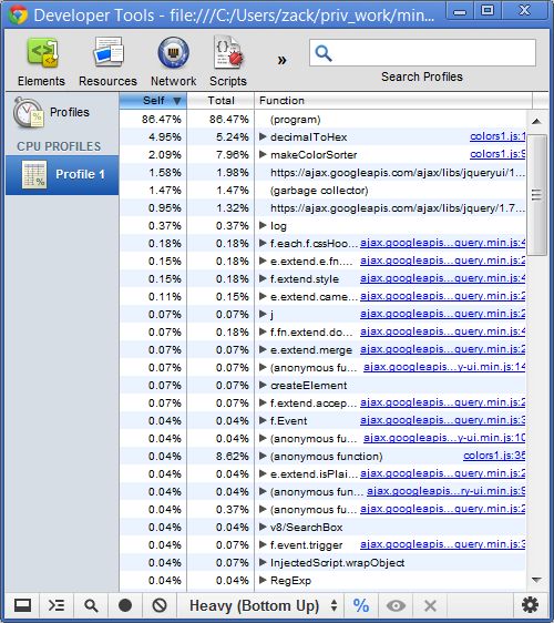 用chrome开发者工具进行JS性能分析